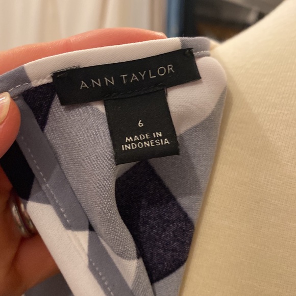 Ann Taylor Blue Gingham Dress Size 6 EUC - Picture 5 of 6